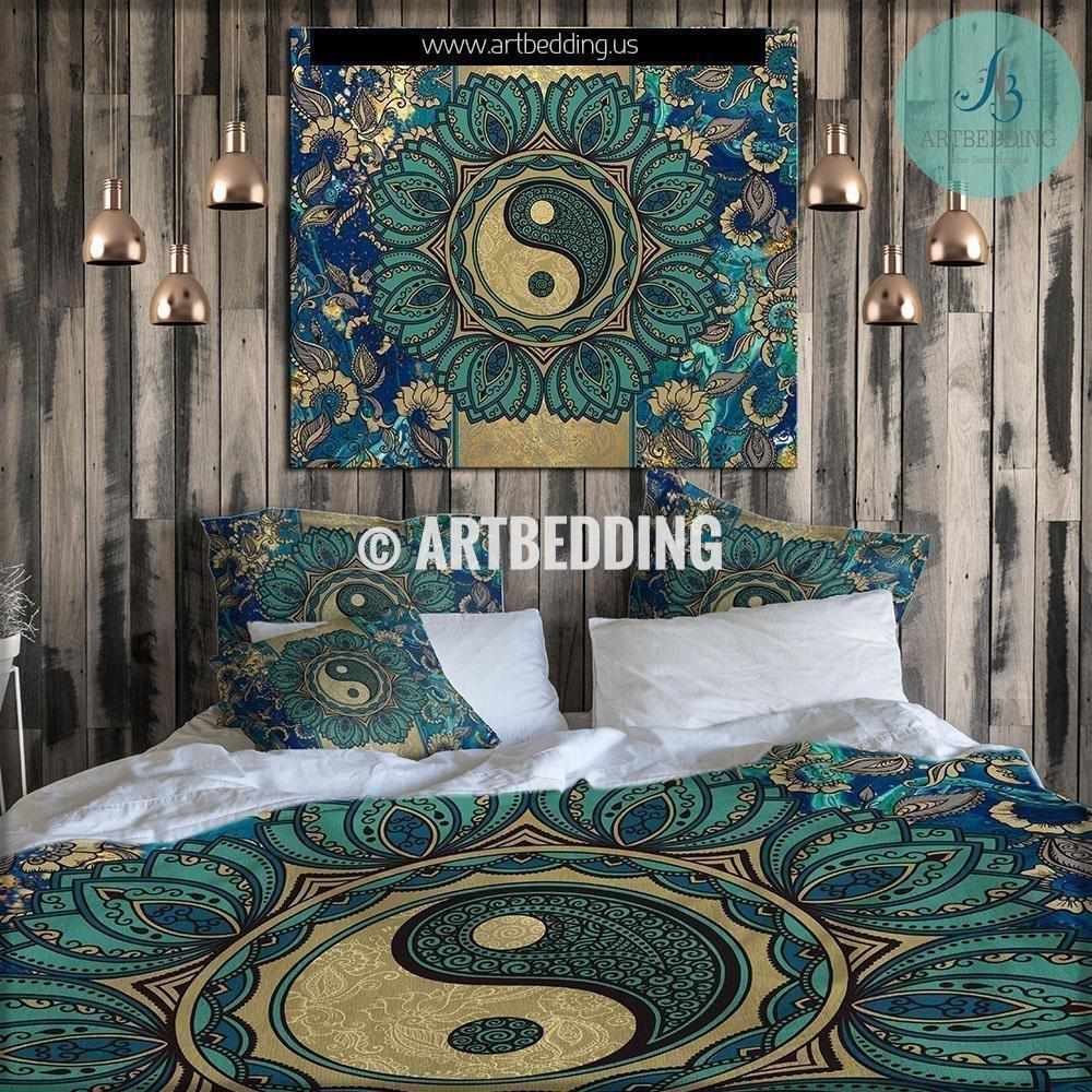 Mandala Duvet Covers - Soul Fuel | Turquoise Duvet Cover | Geometric Duvet Cover | Mandala Art Duvet | Mandala deals Bed Cover