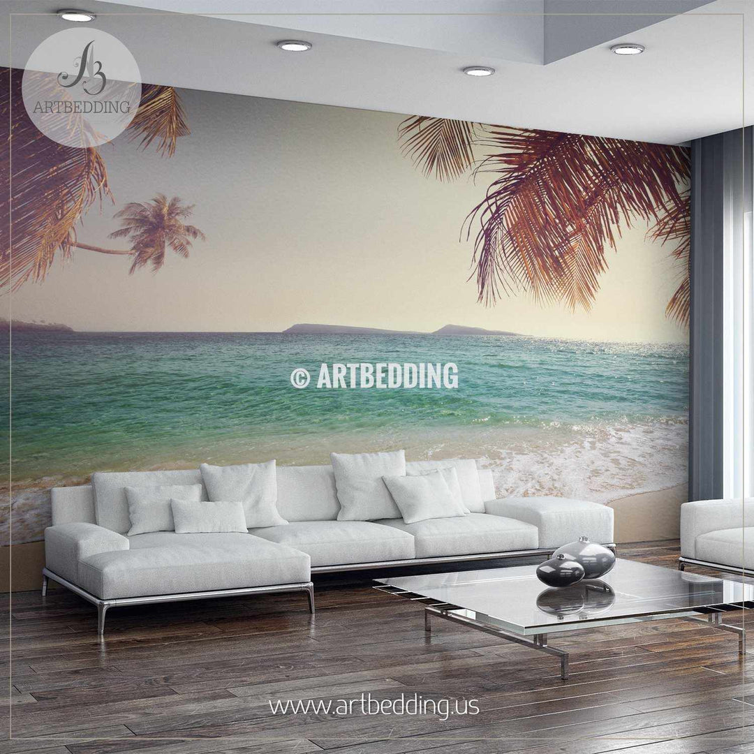 Summer Wallpaper, Beach Wall Decal, Nature Wall Mural, Peel And Stick online Wall Mural